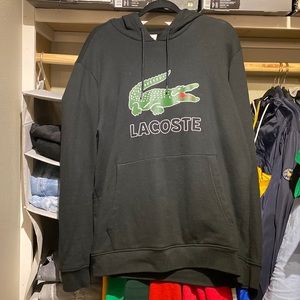 Gently worn Mens Lacoste black hoodie
